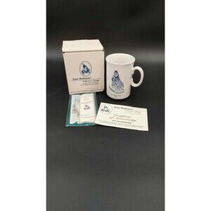 1996 June McKenna Jolly Ole St. Nick Santa Mug COA Pocket List Original Box VTG